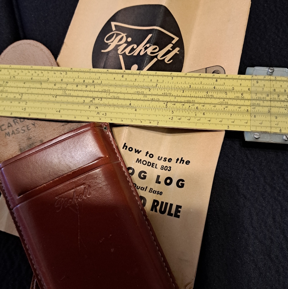 Pickett vintage  M14 model 803 log dual base speed rule. Made in the USA